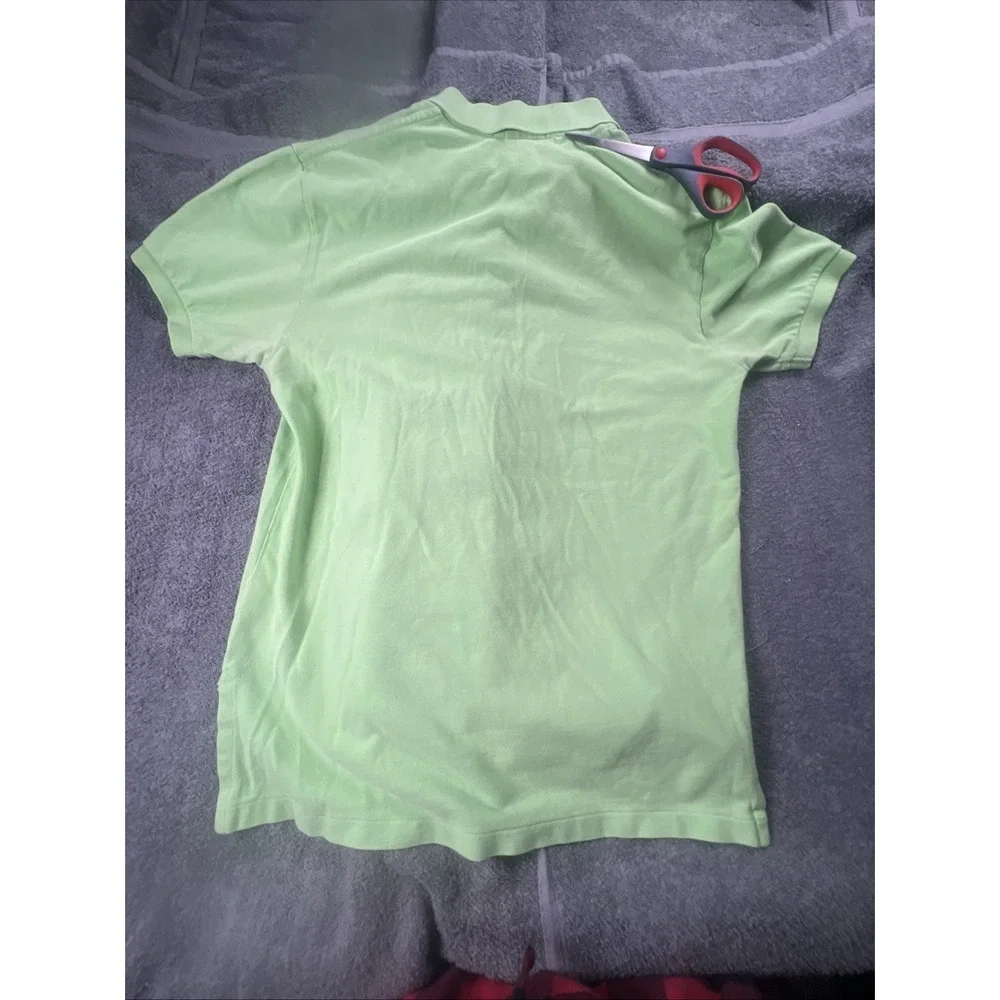 Vtg polo ralph lauren shirt men's Size large lime short sleeve preppy 90s‎